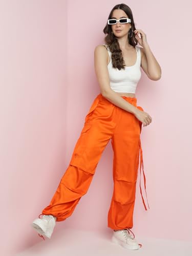 Image of KOTTY Women's High Rise Relaxed || Straight || Joggers Fit Cargo's for Pants || Trousers
