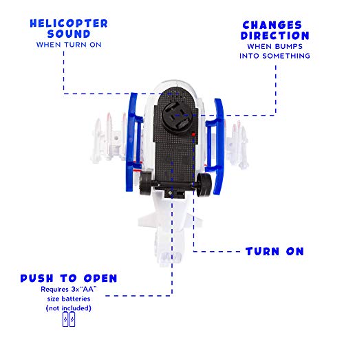 image for Zetz Brands Police Helicopter Toy for Kids with 4D Lights and Sounds -