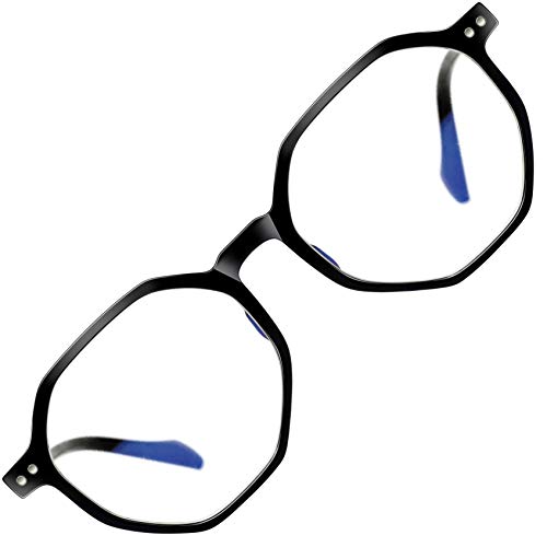 ATTCL Unisex Blue Light Blocking Glasses for Women Men Non-Prescription Computer Glasses BL6688 Black