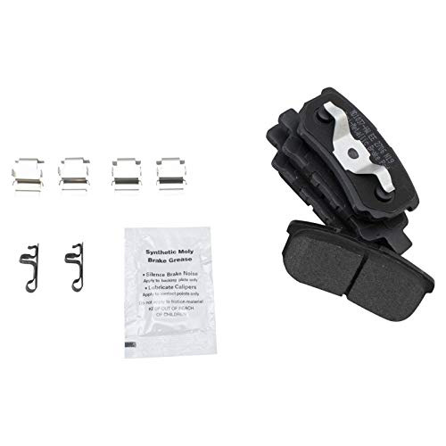 Image of TRQ Rear Brake Pad and Rotor Set Semi Metallic Solid