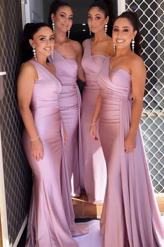 Skycity Prom Dresses for Women 2025 One Shoulder Mermaid Bridesmaid Dresses with Ruched Bodycon Design Z0302