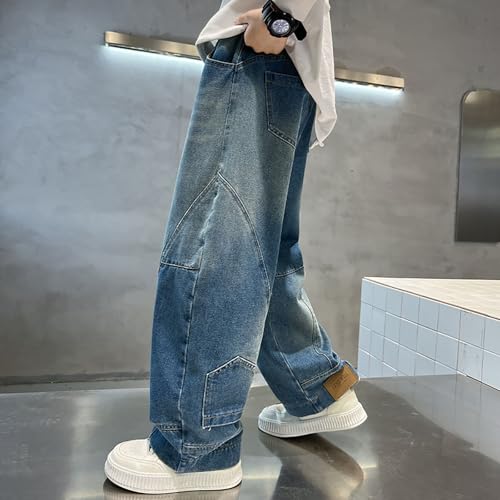 Pantalón vaquero niño de corte regular cómodo para el crecimiento infantil 4