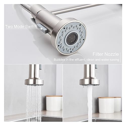 Filtre à eau pure robinet de cuisine extractible chrome contre eau calcaire - 7