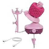 Etcokei Yarn Winder, Electric Yarn Ball Winder for Crocheting, Compact Yarn Cake Winder with Strong Tension Stepless Speed, Automatic Yarn Spinner Wool Winder, Ideal Helper for Knitting Lovers(Purple)