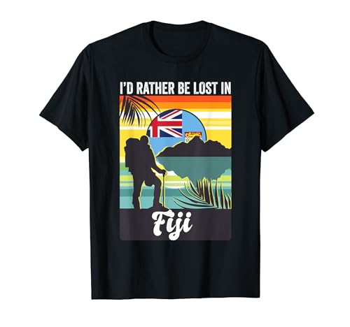 Preferirei essere perso nelle Fiji Viaggio Souvenir Vacation Tour Maglietta