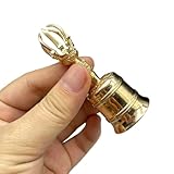 Bianstar 真鍮製 金剛鈴 三鈷杵 五鈷杵｜手作り精巧な密教法具｜魔除け・厄除け・開運｜仏壇用・インテリア・贈り物に最適 (6cm 金剛鈴（高さ7.5cm）)