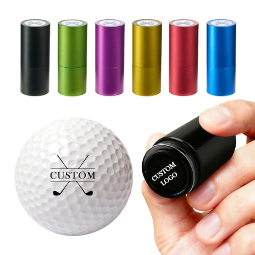 VEELU Tampon de Golf Personnalisé avec Nom, Initiales ou Logo, Tampon Personnalisé pour Balle de Golf en Métal, Accessoire Cadeau pour Golfeurs, Hommes, Papa, Mari