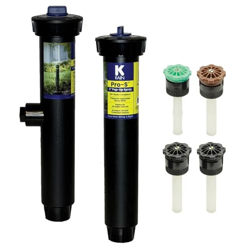 K-Rain Pro-S 6' Pop-Up Spray 2 Pack | 30 PSI Pressure Regulator | Variable Arc Nozzle Pack
