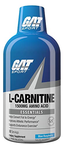 Carnitina, Drugstore GAT Essentials Liquid L-Carnitine Drink, Blue Raspberry, 16 Ounce