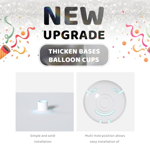 SINBEE Balloon Arch Stand, Balloon Arch Kit of 2, 7 Feet Height Adjustable Metal Balloon Column Stand for Party Decorations Wedding Birthday, Graduation Party Decoration, Baby Shower, Silver - Image 6