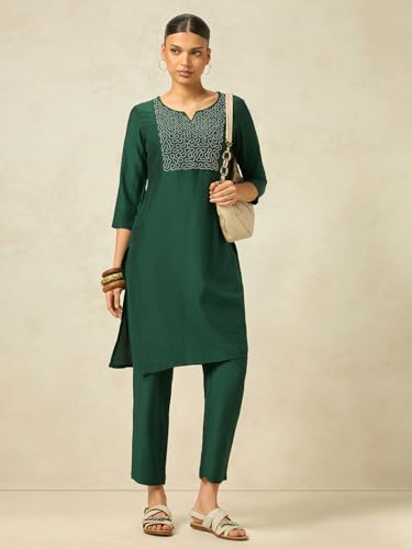 Image of SABYA Silk Blend Embroidered Kurta Set SBY HRKB0225