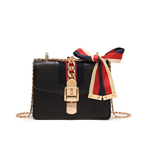 Petit sac carré noir en cuir PU pour emporter vos essentiels sans encombre
