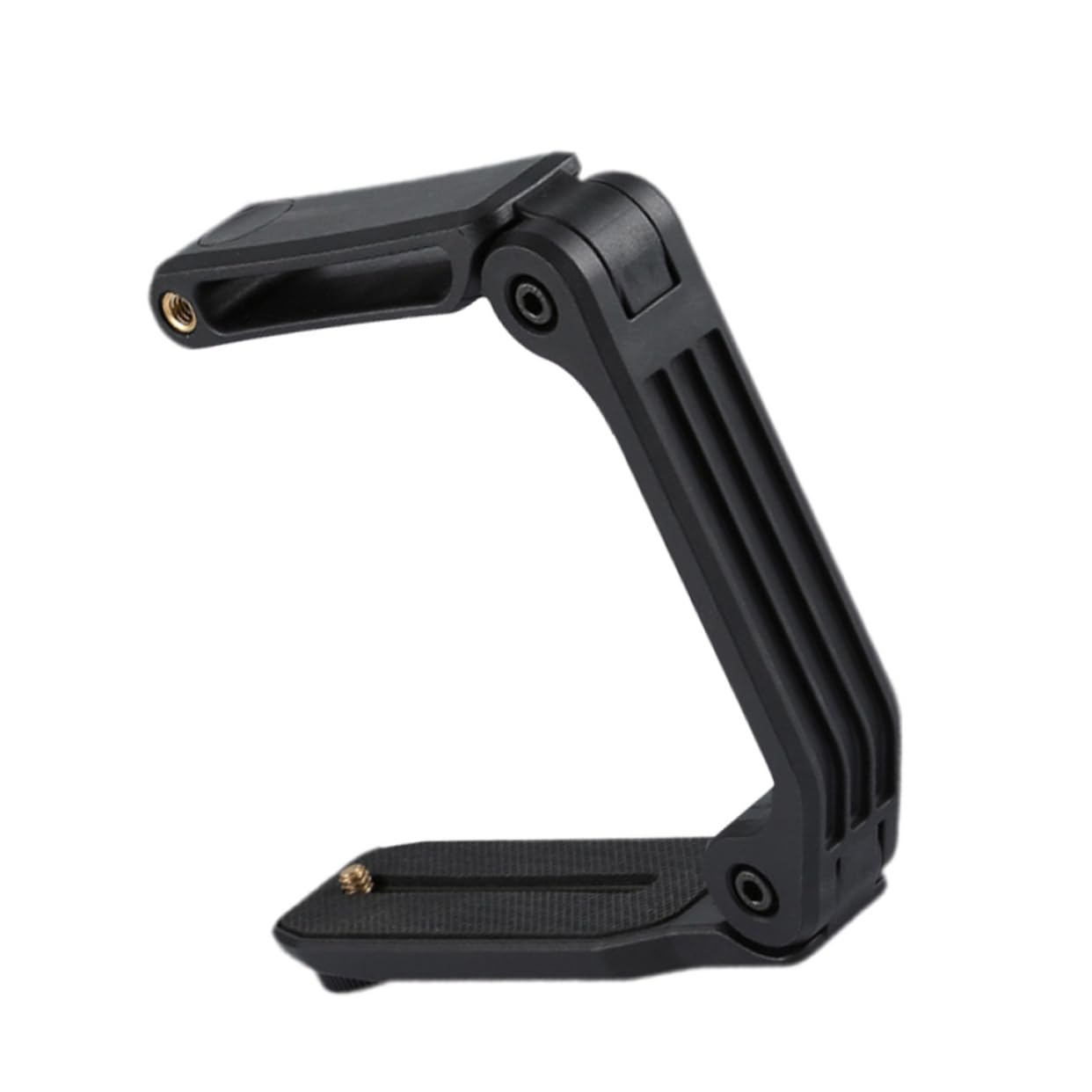Stabilizzatore Portatile per Fotocamera Pieghevole Nero | Pa66 Nylon e Fibra di Vetro, Scanalatura a U e Vite 1/4 Scorrevole, Foro Standard e Interfaccia