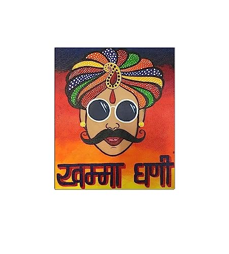 Image of Rajasthani India Souvenir Wooden Fridge Magnet for Kitchen and Office Decoration