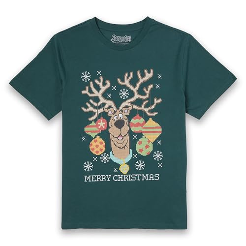 Image of Zavvi Scooby Doo Men's Christmas T-Shirt - Forest Green L