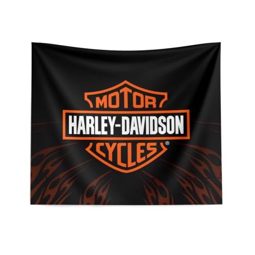 Northwest Harley-Davidson Grunge Flames Wall Hanging Tapestry, 34 x 40 in