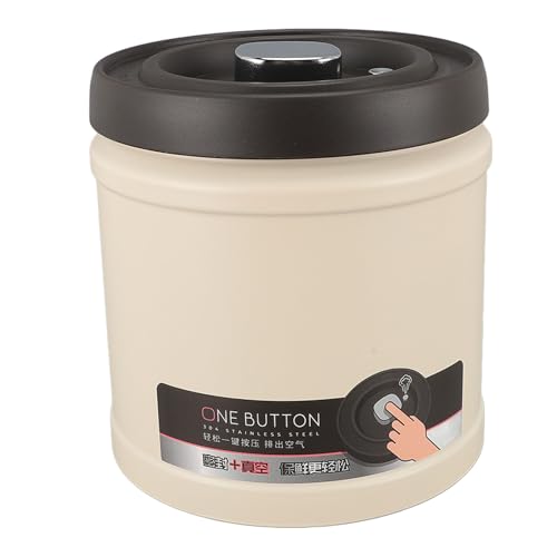 Riuulity Multifunktionales, Vakuumversiegeltes Vorratsglas aus Edelstahl, Luftdichter Kaffeebehälter für Tee, Trockenfrüchte, Küchenkanister (1600 ml)