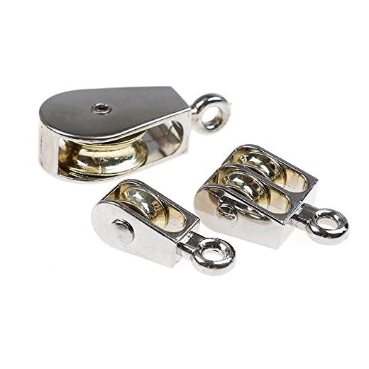 PYBH 36/52 / 75mm Metal Skiv Zinc Alloy Fast remskiva Crown block och talja Lyft Wheel Single/Double remskiva för DIY (Width : Double pulley 52mm)