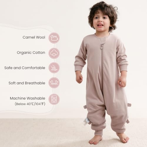 Image of kaiya baby Organic Cotton Sleep Sack with Feet,1.0 TOG Sleep Bag,18-36M
