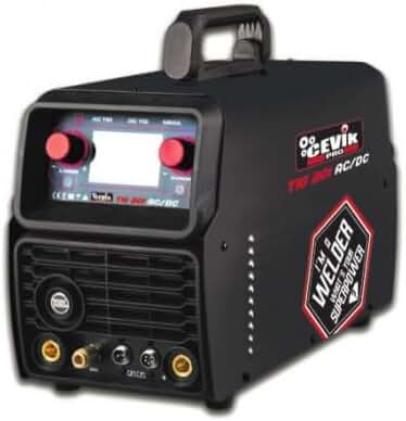 CEVIK PRO CE-TIG201ACDC - Soldador Inverter TIG AC/DC + Lift TIG - 200A 30% - 230V - Electrodos 4mm - Display Digital - Conectable a Generador - Incluye Antorcha TIG Pinza Masa Portaelectrodo Cepillo