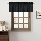 Hiasan Cenefas de cortina con filtro de luz negra para ventanas de cocina, 1 panel