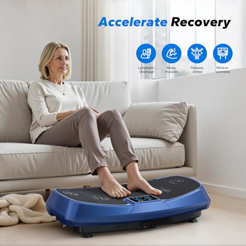 Image of MERACH Vibration Plate Exercise Machine, 3D Vibration Plate for Lymphatic Drainage Weight Loss with 2 Tension Ropes, Whole Body Vibration Platform for Women Men, Exercise Equipment for Home