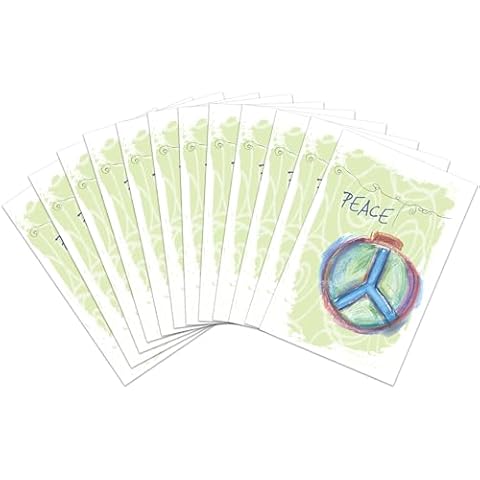 SHADE TREE GREETINGS Christmas Boxed Greeting Card Multi-Pack Set (4x6) by Art from the Heart | 12 Cards + 14 Envelopes (Peace) Cover
