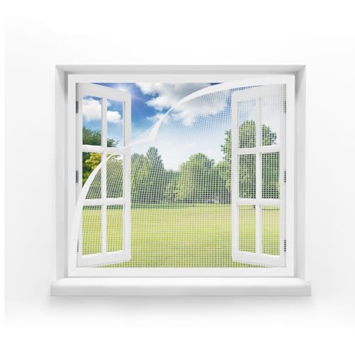 MAGICDOOR Zanzariera Porta Finestra 50x140cm, Vetroresina Senza Magnete Tenda Zanzariera