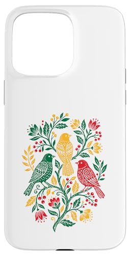 Rasta Reggae Roots Three Birds Jamaica Folk Art Floral �X�}�z�P�[�X iPhone 15 Pro Max �p