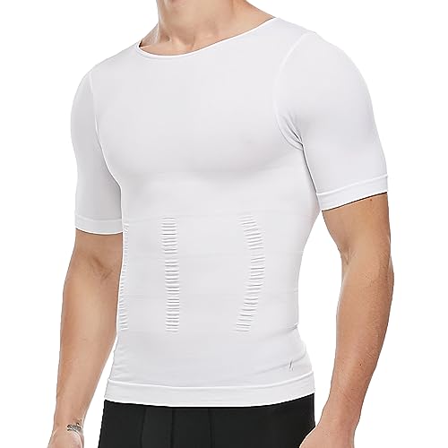 BIGFOX Compression Shirts Men Slimming Body Shaper Gynecomastia Mens Shapewear Tummy Control Short Sleeve Shirt Tank Top