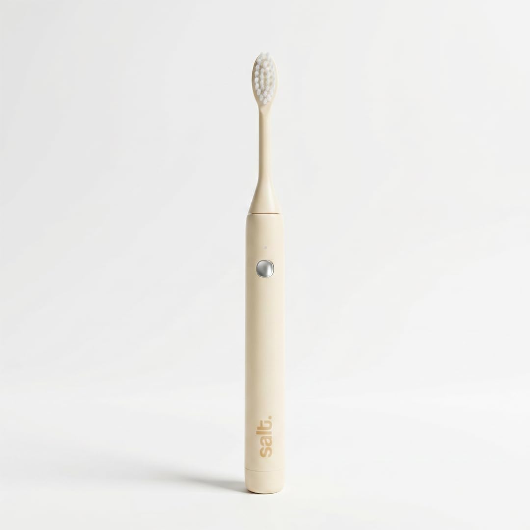 Salt. Oral Care Wand Sonic Electric Toothbrush – Oat Yellow | USB Rechargeable | Use with 5W Charger-image-29