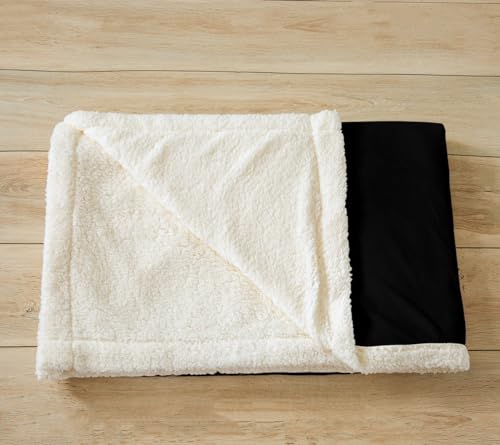 Feelyou SXS1802MTZSJ THROW Dog Printed Sherpa Blanket Cute Pug Dog Fleece Throw Blanket 3D Animal Theme Plush Blanket For Sofa Bed Couch Room Decor Lovely Pet Dog Pattern Fuzzy Blanket Black Throw 50 Inchx60 Inch thumb #2