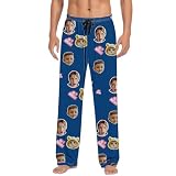 como customizar unos pantalones vaqueros Personalizado con tu foto: sube una foto favorita de ti, mamá y nietos, o incluso de Pat! Recortaremos las caras y las imprimiremos en estos pantalones de pijama dulces y personalizados. Diseñado para la comodidad: fabricado con tela súper suave y transpirable, pierna ancha recta, pantalones largos holgados, perfectos para relajarse, dormir o tomar café en mañanas acogedoras.