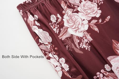 Image of Vozanet Women's Pajama Sets Short Sleeve with Long Pant Soft Sleepwear Printed pj Loungewear With TWO Pockets Size 1X to 5X