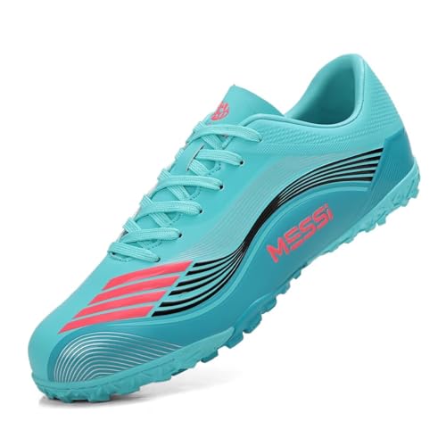 SKY VIEW Mens Low Top Soccer Shoes IC or IN Flat Soccer Cleats Adult Football Shoes Lightweight Professional Athletic Training MOON PLUM RED- 42 EU