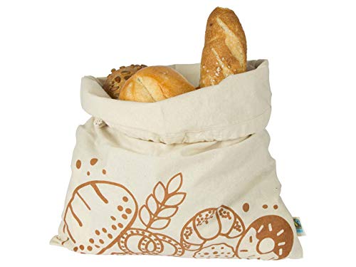 2er-Pack memo Bio-Brotbeutel 35 x 40 cm, natur