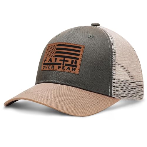 Image of Jesus Hat Christian Gifts for Men American Flag Hats Faith Over Fear Hat Fathers Day Christmas Birthday Gifts for Friend