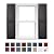 Homeside Open Louver Vinyl Shutters (1 Pair) 14-1/2in. x 35in. - 050 Black