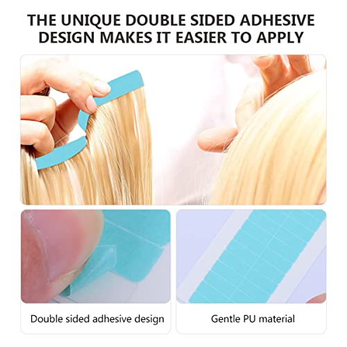 Lurrose 72 Peças para Suprimentos de Fita Guias Úteis Extensão de Peruca Perucas Costura Fitas de Ca