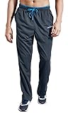 LUWELL PRO Men's Sweatpants with Zipper Pockets Open Bottom Athletic Pants for Jogging, Workout, Gym