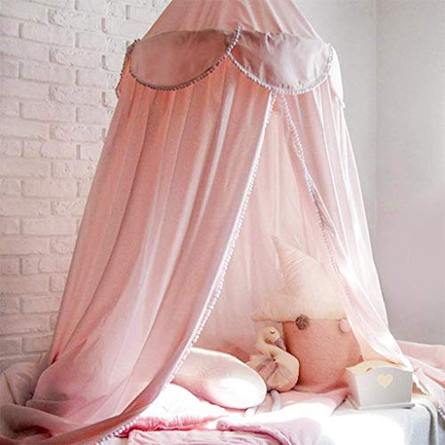 image for OldPAPA Bed Canopy Round Dome, Chiffon Mosquito Net Indoor Outdoor Pla