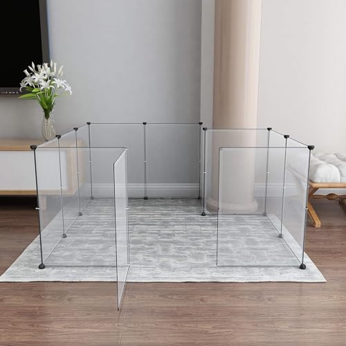 Luriva PP-TM50-12-2 Large Transparent Pet Playpen, 28 Inch H X 20 Inch W, Dog Playpen, Small Animal Playpen, Puppy Playpen, Rabbit Playpen thumb #2