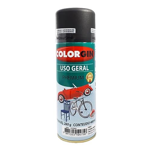 Colorgin Automotivo Spray 350 ml Preto Fosco