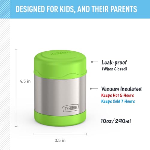 Image of THERMOS FUNTAINER Kids Food Jar, 10oz, Lime