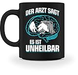 shirt-o-magic Eishockey: .es ist unheilbar - Tasse -M-Schwarz