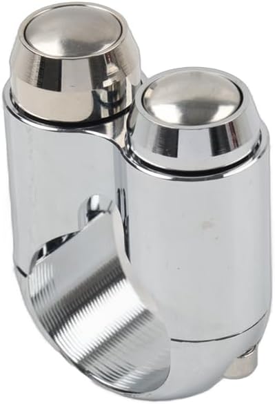 GZYF Motorcycle 1" 25mm Handlebar Control Horn Switch Turn Signal Light (2-Button) for Harley for Suzuki for Yamaha for HONDA Universal Stainless Steel Chrome