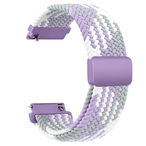 Vancle 20mm Nylon Uhrenarmband Damen Herren, Gewebtes Ersatzarmbänder mit Magnetverschluss für Garmin Venu sq/Garmin Venu sq 2/Garmin Venu 2 plus Armband