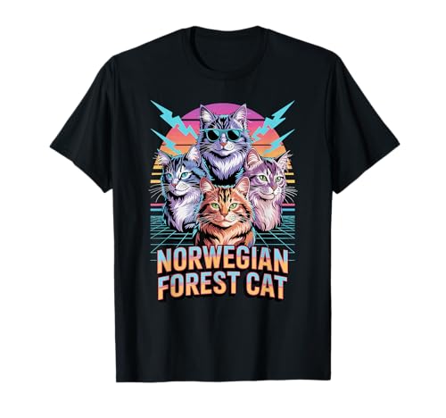 90s Vintage Norwegian Forest Cat Wegies Camiseta