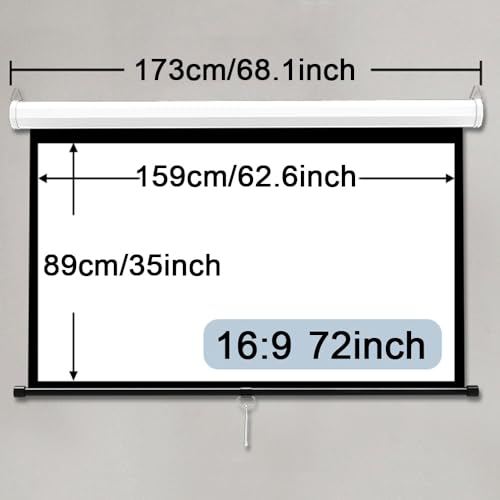 Pantalla Manual Retráctil 72 Pulgadas 16:9 HD miniatura 7