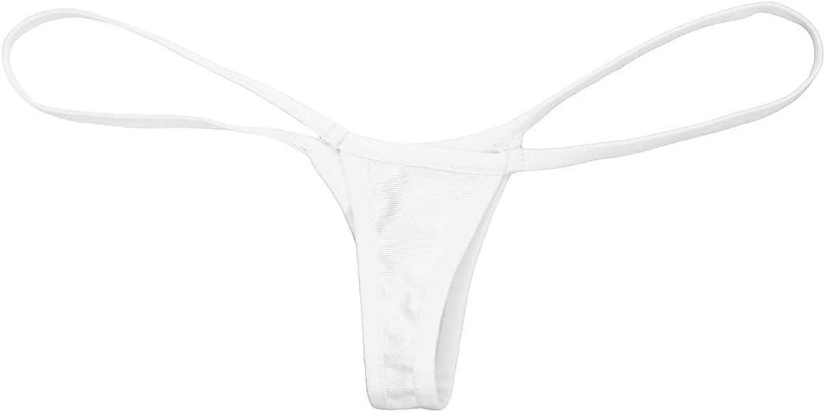 Vxuxlje Women's Micro Thong Underwear Low Rise G-String Mini String Panties Temptation Nightwear